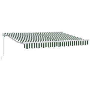 vidaXL Markiseramme Gr&oslash;nn og hvit 250 x 200 cm Polyester med PU-belegg