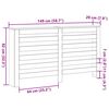 vidaXL Radiator Deksel Svart Eik 149 x 20 x 82 cm Konstruert tre