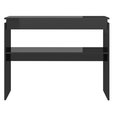 vidaXL Konsollbord høyglans svart 102x30x80 cm sponplate