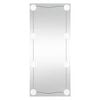 vidaXL Veggspeil med LED-lys 40x80 cm glass rektangel