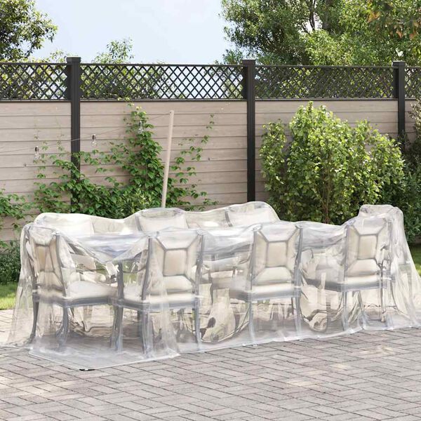 vidaXL Klar presenning med maljer 2x4 m polyetylen