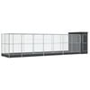 vidaXL Voliere med forlengelse s&oslash;lv 830x203x216 cm st&aring;l