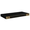 vidaXL Flytende vegghyller 4 stk h&oslash;yglans svart 50x23x3,8 cm MDF