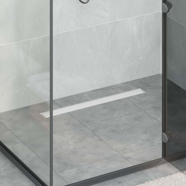 vidaXL 2 i 1 Dusjavl&oslash;p s&oslash;lv 70 cm Rustfritt St&aring;l 304