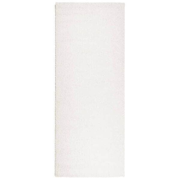 vidaXL Tykt teppe PAMPLONA h&oslash;y luv moderne kremhvit 80x200 cm