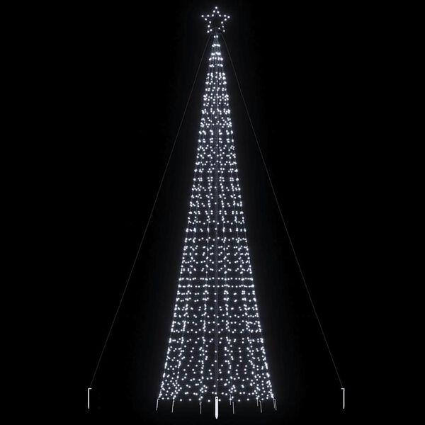 vidaXL LED Juletre med Spikes 1534 LEDs Kald Hvit 500 cm
