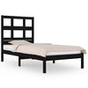 vidaXL Sengeramme svart heltre 75x190 cm Small Single