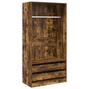vidaXL Garderobe r&oslash;kt eik 100x50x200 cm konstruert tre