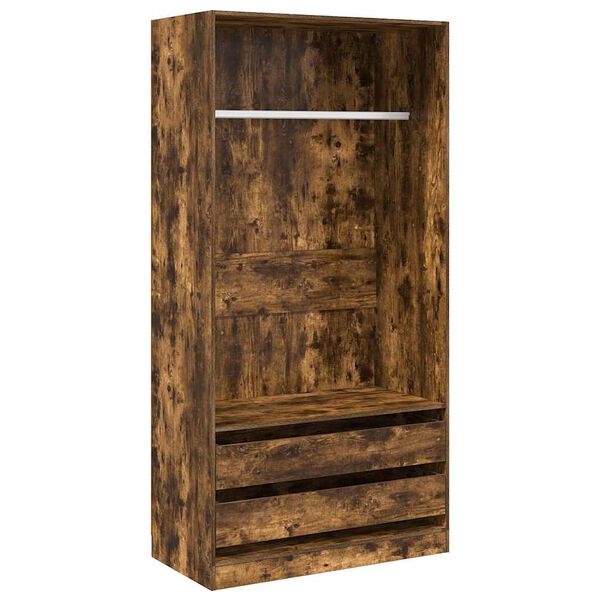 vidaXL Garderobe r&oslash;kt eik 100x50x200 cm konstruert tre