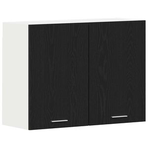 vidaXL Hengende skap Lyon Svart Eik 80 x 31 x 60 cm Konstruert tre