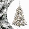 vidaXL Kunstig juletre med kuler 150 cm 150 LED-lys Varmhvit