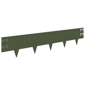 vidaXL Gjerdekant 20 stk. 100 x 20 cm St&aring;l Olivengr&oslash;nn