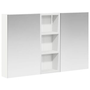 vidaXL Baderomsskapsett med d&oslash;r 3 pcs 80 x 10,5 x 50 cm Konstruert tre