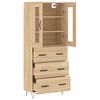 vidaXL Highboard sonoma eik 69,5x34x180 cm konstruert tre