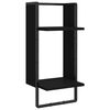 vidaXL Vegghyllesett med stenger 6 stk svart konstruert tre