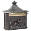 vidaXL Veggmontert postkasse Bronse 40,5 x 16 x 45 cm St&oslash;pt aluminium