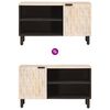 vidaXL TV-skap Hvit Vask Finish 80 x 33 x 46 cm Massiv mango tre