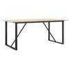 vidaXL Spisebord O-ramme 180x90x75 cm heltre furu og st&aring;l