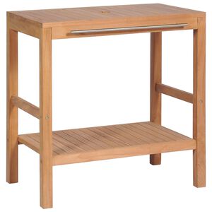 vidaXL Servantskap for bad heltre teak 74x45x75 cm