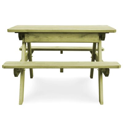 vidaXL Piknikbord med benker 90x90x58 cm impregnert furu