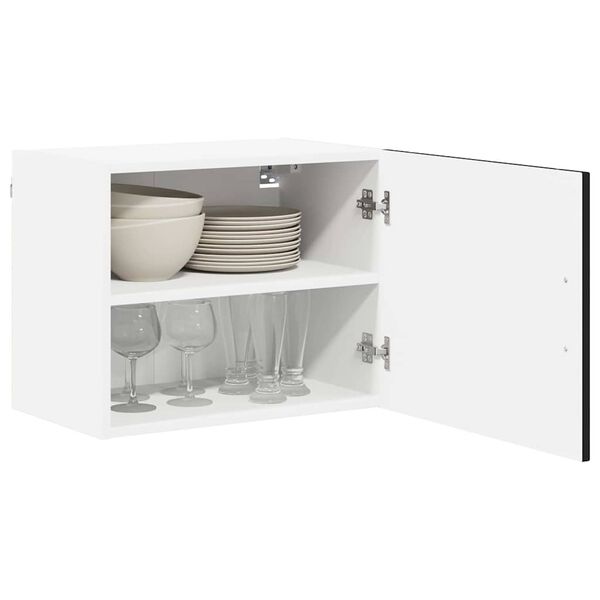 vidaXL Kj&oslash;kkenskap Lucca 2 pcs Svart 50 x 31 x 40 cm Konstruert tre