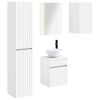 vidaXL Baderomsskapsett 5 pcs Hvit 43 x 11,5 x 60,5 cm Konstruert tre