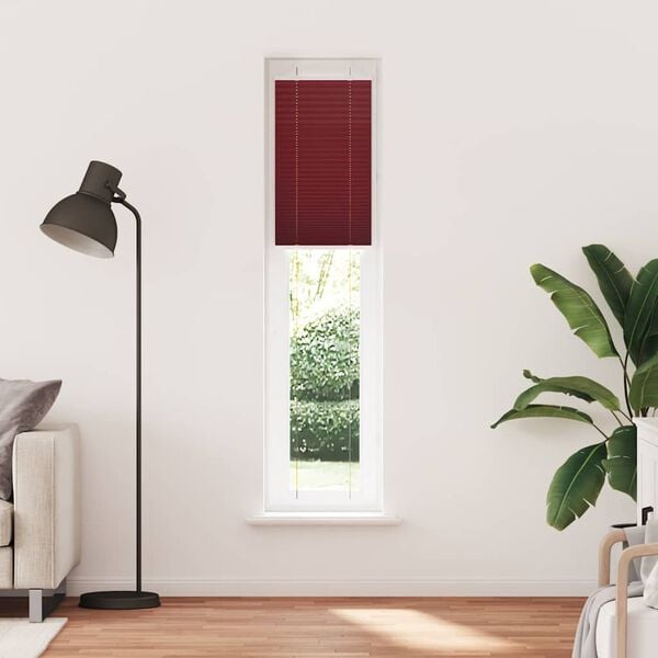 vidaXL Pliss&eacute;gardin Bordeaux R&oslash;d 50x200 cm Stoff Bredde 49,4 cm