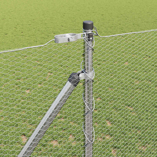 vidaXL Gjerdep&aring;le s&oslash;lv 10 x 1,4 m (13 mm nett) St&aring;l