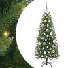 vidaXL Kunstig juletre med 150 LED med stativ gr&oslash;nn 120 cm PE og PVC
