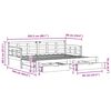 vidaXL Uttrekkbar dagseng med skuffer uten madrass hvit 80x200 cm