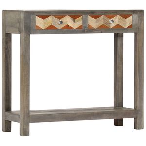 vidaXL Konsollbord gr&aring; 86x30x76 cm heltre mango