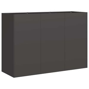vidaXL Blomsterkasse svart 120x40x80 cm kaldvalset st&aring;l