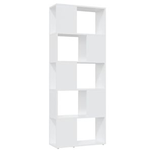 vidaXL Bokhylle/romdeler hvit 60x24x155 cm konstruert tre