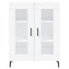 vidaXL Highboard hvit 69,5x34x180 cm konstruert tre