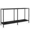 vidaXL Konsollbord svart 140x35x75,5 cm herdet glass