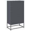 vidaXL Highboard antrasitt 68x39x123 cm stål