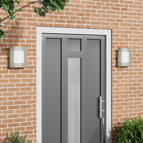 vidaXL Utevegglampe 2 pcs s&oslash;lv 23,5 x 9 x 26 cm