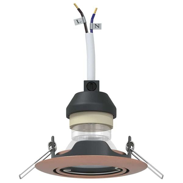 vidaXL Spotlight 24 pcs Kobber 9 x 9 x 2.5 cm Metall