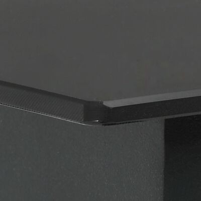 vidaXL Hagebord svart 190x90x74 cm stål og glass