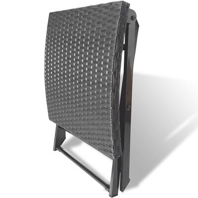 vidaXL Sammenleggbar stol polyrotting svart