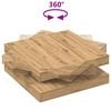 vidaXL Salongbord 360-graders roterbart artisan eik 90x90x34,5 cm