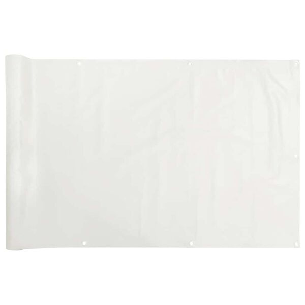 vidaXL Balkongskjerm hvit 400x75 cm PVC