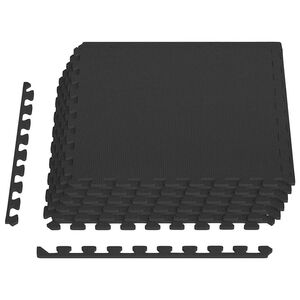 vidaXL Gulvmatter 6 stk 2,16 ㎡ EVA-skum svart