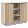 vidaXL LED sideboard Sonoma eik 90 x 32 x 75 cm Konstruert tre