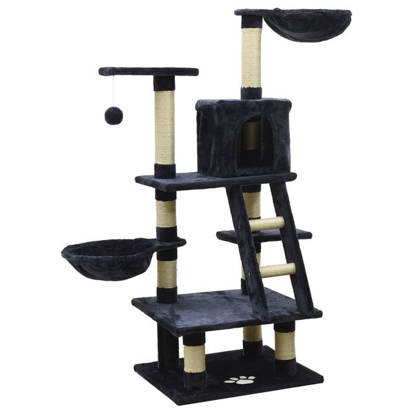 vidaXL Kloretre med klorestolper i sisal 122 cm bl&aring;