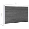 vidaXL Gjerdepanelsett WPC 699x105 cm svart