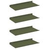 vidaXL Flytende hylle 4 pcs Olivengr&oslash;nn 40 x 18 x 2,5 cm St&aring;l
