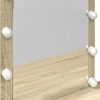 vidaXL Sminkebord med LED sonoma eik 100x40x130 cm