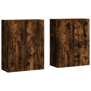 vidaXL Veggskap 2 stk r&oslash;kt eik 69,5x34x90 cm