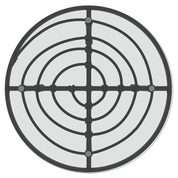 vidaXL Spisebord svart Ø55 cm herdet glass og stål